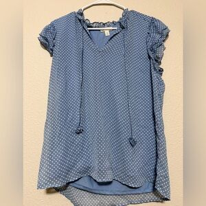 Blue Polka Dot Women's Blouse